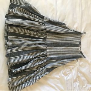 Grey and white striped top